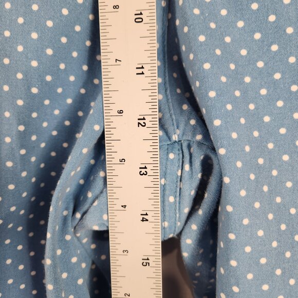 Woman Within Plus Size Blue Polka Dot Denim Jeans Sz 22W Elastic Waist Casual - Picture 4 of 11
